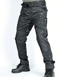 Pantalon de survêtement tactique pour homme, design multi-poches, tissu imperméable et respirant en coton et élasthanne, décontracté, course à pied, entraînement, randonnée - Product Image 3