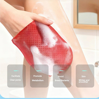 Gant exfoliant pour le corps au sel marin, pré-imprégné, pour nettoyage en profondeur, éliminateur de peaux mortes, tampon exfoliant