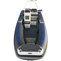 Bateau gonflable à coque en aluminium pour 12 places Bateau pneumatique semi-rigide à coque en aluminium avec moteur à vendre de weihai