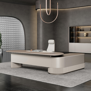 Moderno <span class=keywords><strong>Studio</strong></span> Executive Desk a forma di L CEO mobili da ufficio con cassettiere e Design presa - Product Image 6