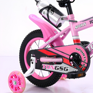 Bicicletta Rosa per Bambini con Rotelle Stabilizzatrici 12 Pollici Monovelocità con Cestino per Bambine e Bambini - Product Image 6