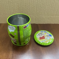 Boîte en étain en forme de tambour, boîte en étain personnalisée imprimée avec des dessins animés pour l'emballage de collations, de chocolat et de confiseries