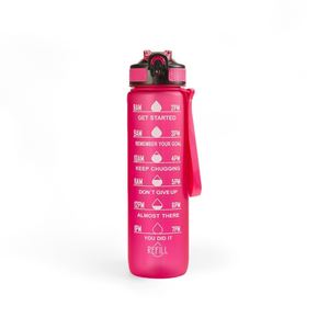 2026 Factory Supply Large Capacity Gym 1000ml Colorful Cheap Water <b>Bottle</b> With <b>Straw</b> - Product Image 2