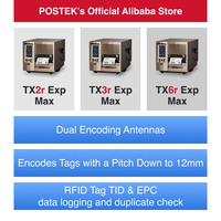 Printer Label POSTEK TX Exp(Max) Seri 203/300/600Dpi Printer Label Transfer Termal Barcode/RFID Industri 3C/CE/FCC