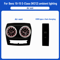 Kit d'éclairage d'ambiance intérieur de voiture RGB 12V, bande lumineuse à 64 couleurs, contrôle par application pour Mercedes Benz Classe E W212 2010-2015