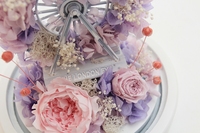 Vente en gros Nouvelles Idées de Produits 2024 Cadeau Saint Valentin Roses Conservées Avec Ferris en Dôme de Verre Pour Cadeau d'Anniversaire