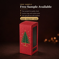 Boîte d'expédition en carton ondulé personnalisée ODM pour Noël, avec construction monobloc et conception à pliage plat, pour l'emballage de vente au détail de Noël