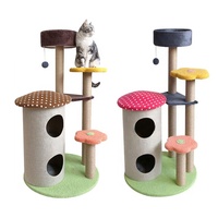U-PETS arbre à chat Adorable avec griffoir en Sisal avec maison de champignon, approvisionnement Direct d'usine
