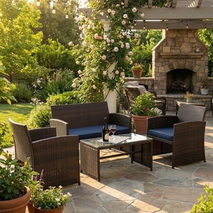 [BeNK] Juegos de Muebles de Jardín de Mimbre de Nuevo Diseño para Restaurante, Porche, Jardín, Patio Trasero, para Muebles de Exterior en Todos los Lugares - Product Image 4