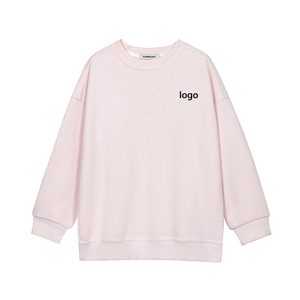 Sudadera Rosa de Cuello Redondo Estampada para Mujer, Nuevo Estilo Otoñal, Ajuste Holgado, Diseño Minimalista Estilizador, Logotipo Personalizado, Hombro Regular - Product Image 1