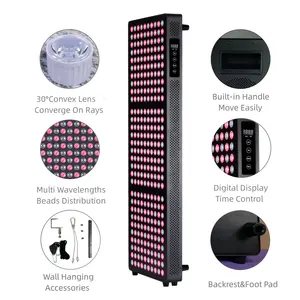 OEM/ODM Beauty Products 7wavelengths 190mw/cm 1500W 180pcs LED Infrared Red Light Therapy Panel Device Fitness Equipment