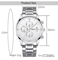 BOMAXE Top marque 2022 montre chronographe de luxe pour hommes Style glacé avec mouvement à Quartz Simple cadran en cristal fenêtre pour les affaires