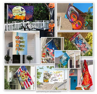 Drapeaux personnalisés en polyester avec impression numérique, bannière avec logo national, publicité extérieure, décoration