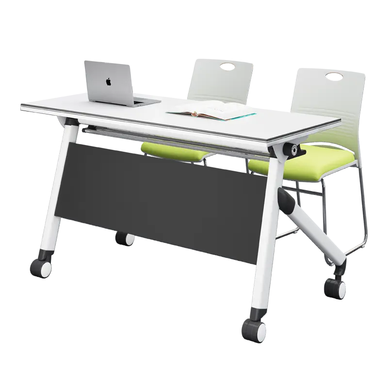 Training desk and chair combination, mobile office desk, strip table, educational institution meeting table, folding and