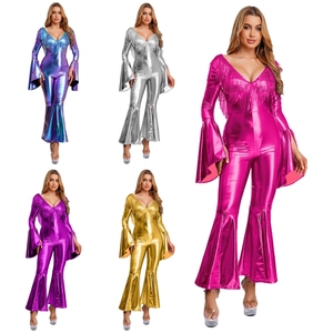 Traje de Baile para Mujer, Tallas S-3XL, Mono Metálico para Entrenamiento de Baile, Discoteca, Club, Traje de Baile Lírico para Competencia - Product Image 1