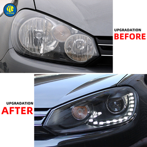 Fari Anteriori YU GUANG per <span class=keywords><strong>Volkswagen</strong></span> <span class=keywords><strong>Golf</strong></span> 6 <span class=keywords><strong>2010</strong></span> 2012 MK6 Accessori Faro Alogeno Aggiornamento Stile GTI a LED per <span class=keywords><strong>Golf</strong></span> 6 - Product Image 6