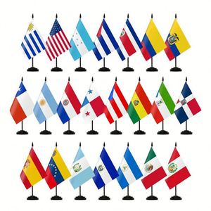 Promotional Mini Mexico Desktop <b>Flag</b> Custom Solid Plastic All National Table <b>Flag</b> with USA Office Desk <b>Flags</b> - Product Image 1