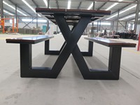 Table de pique-nique de jardin commercial ensemble de chaises parc patio extérieur Restaurant banc de Table de pique-nique en bois