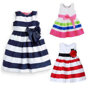 Vente en gros de vêtements d'été pour enfants de style coréen, robe unie pour filles avec nœud, pour filles, en provenance de Chine - Product Image 2
