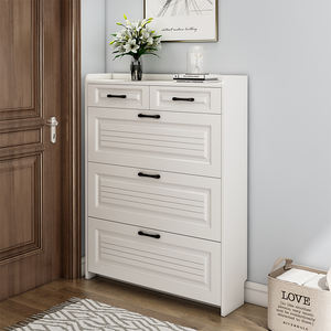 <span class=keywords><strong>Scarpiera</strong></span> Moderna in Legno Bianco <span class=keywords><strong>per</strong></span> 50 Paia di Scarpe, Mobile Organizzatore a 3 Ripiani <span class=keywords><strong>per</strong></span> la Casa - Product Image 4