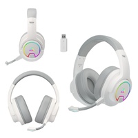 Casque de jeu sans fil 2.4G pour Nintendo Switch,PS4,TV,PS4 Slim et PC, basses profondes et oreillettes rotatives en métal