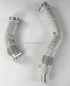 Tùy chỉnh thép không gỉ 304 thể thao downpipe cho BMW S55 F80 F82 M3 M4 3.0t Ống xả tiêu đề điều chỉnh hệ thống ống xả nhiệt bọc - Product Image 4
