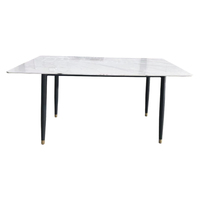 Table à manger de luxe moderne convertible en pierre frittée avec pieds, portable pour la maison, les restaurants, les hôtels et les appartements (vente en gros)