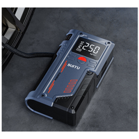 Gonfleur de pneus portable 2026 avec lumière LED, pompe électrique, manomètre numérique, batterie 6000 mAh, arrêt automatique pour pneus de voiture