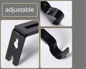 Supports réglables noirs pour tringles à rideaux de 7/8 ou 1 pouce - Product Image 5