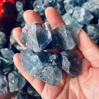 Recién llegados, minerales crudos, rocas, cristal de cuarzo natural, fluorita azul en bruto para artesanía curativa