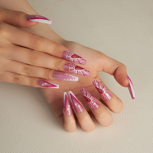 Ongles à Presser en Gros <span class=keywords><strong>Pas</strong></span> Chers, Faux Ongles de Qualité Supérieure Style Français, Pointe Cœur Cercueil, Ongles Artificiels en ABS à Coller - Product Image 5
