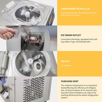 24L Capaciteit 220V 2200W 24L/u Bruiloft- en feestuitrusting Ambachtelijke Gelato Hard IJs Vending Acai Bowl Machine