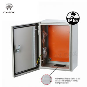 Boîtier de distribution extérieur étanche IP65 en acier galvanisé avec verrouillage CE pour projets personnalisés – Coffrets de commande électriques - Product Image 2