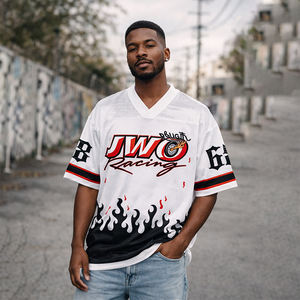 T-shirts décontractés pour hommes de premier rang, style hip-hop, en tricot spandex/polyester 200g, impression numérique, séchage rapide, service OEM, patchwork personnalisé - Product Image 1