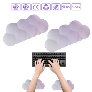 Protectores de Esquina en Forma de L Personalizados con Almohadilla de Memoria para Teclado, Paquete de 2, Almohadilla de Ratón en Forma de L para Reposamuñecas de Oficina - Product Image 1
