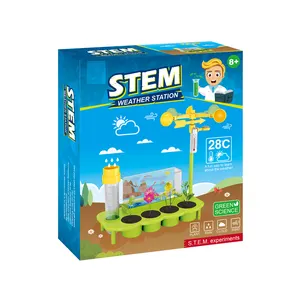 DIY plant growing science toys experiment set kids education plant ecological weather station science toys kit