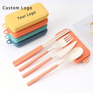 Wheat Straw Travel Utensil Set, Durable and Eco-Friendly for Corporate and Business Gifts - Product Image 1