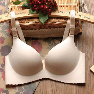 Moda ragazza comoda senza fili <span class=keywords><strong>reggiseno</strong></span> un pezzo intimo in <span class=keywords><strong>microfibra</strong></span> taglio Laser solido reggiseni senza cuciture per donna - Product Image 4