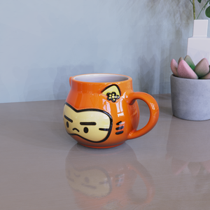 Grosir kustom karakter desain 3D Kawaii kopi perlengkapan minum lucu <span class=keywords><strong>Grumpy</strong></span> wajah kartun hewan cangkir lucu oranye harimau kucing cangkir keramik - Product Image 5