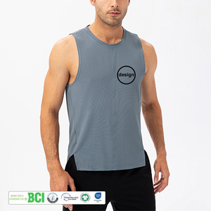 Débardeur de course pour hommes à séchage rapide, sans coutures, personnalisé par sublimation, pour fitness, sport, marathon, course, dos nageur - Product Image 1