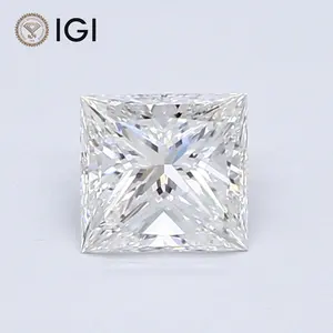 1ct White Colored Princess Loose Diamond Princess Lab Grown Loose Diamond CVD Diamonds