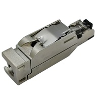 Connecteurs Ethernet RJ45 en laiton personnalisables à 90 degrés, entièrement métalliques, blindés et câblables - Utilisation en automatisation industrielle