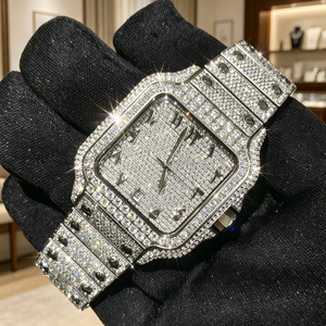 Relojes de Diseñador de Alta Gama con Envío Directo, Relojes con Incrustaciones de Moissanita VVS, Reloj de Moda Masculino Premium con Correa de Acero Inoxidable - Product Image 1