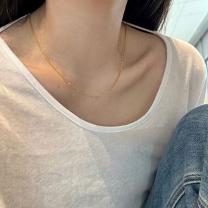 Collar de Cadena de Eslabones de Plata de Ley 925 con Baño de Oro de 18K, Diseño Nuevo de Dylam, Resistente al Deslustre y a la Decoloración, para Mujer - Product Image 4