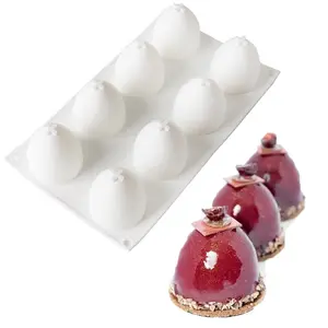8-полостная силиконовая форма для пасхального яйца, форма для шоколадных конфет, формы для помадки, 3D формы для еды, формы для французского десерта, креативные пасхальные формы