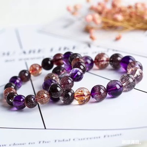 Wholesale 8mm <strong>Bead</strong> Charm <strong>Bracelet</strong> Natural Quartz Stone Super Seven Crystal <strong>Bracelet</strong> for Party Wedding Gift - Product Image 5