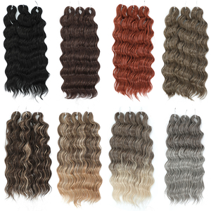 Chất Lượng Cao Tổng Hợp Bện Phần Mở Rộng Tóc Tự Nhiên Dợn Sóng 24 Inch 300G Bện Tóc Ombre Nâu Cầu Vồng Màu Hồng <span class=keywords><strong>Twist</strong></span> Crochet Tóc - Product Image 1