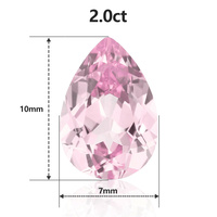 EMEJEWE OEM Birnenförmiger, im Labor gezüchteter rosa Saphir, loser Edelstein mit AGL-Zertifikat, Farbwechsel/Feuer-Effekt, Brautschmuckzubehör, CN/GUN-Herkunft