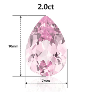 EMEJEWE OEM Zaffiro Rosa Sintetico Taglio a Pera <span class=keywords><strong>con</strong></span> Certificato AGL, Effetto Color Play/Fire per Forniture di Gioielli da Sposa - Product Image 4