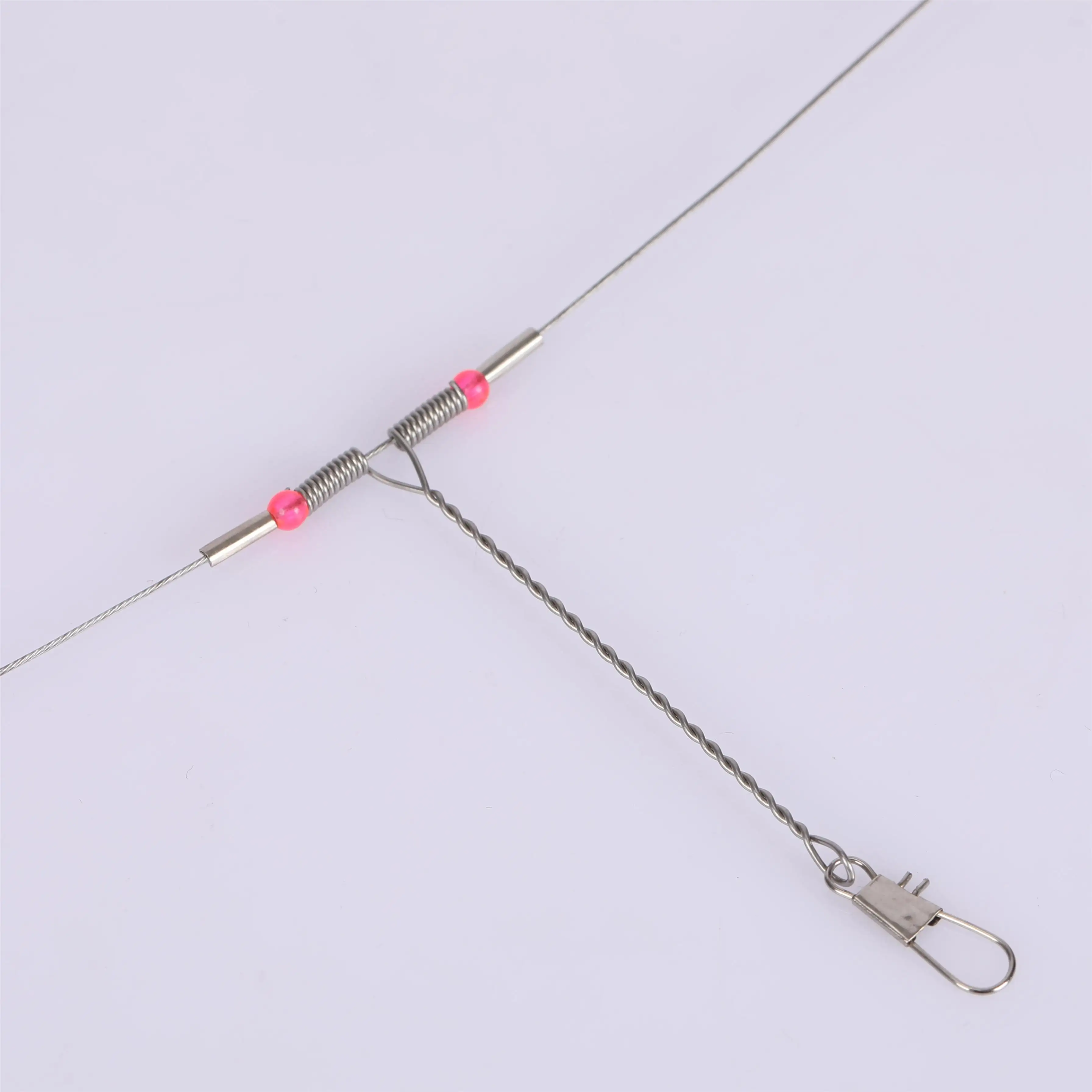 SJ Durable Stainless Steel Wireleader with T-Arm Fishing Rig Seawater Compatible for Ocean Beach and Boat Fishing
